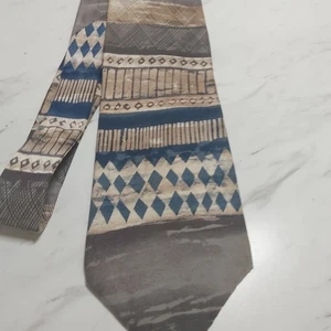 Vintage Albert Nippon Men's Necktie 100% Silk Artistic Design Bold Colors 56x4 - Picture 1 of 3