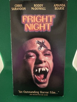 VHS Fright Night 1985 Roddy McDowell Chris Sarandon Horror Out Of Print - Image 1 of 4