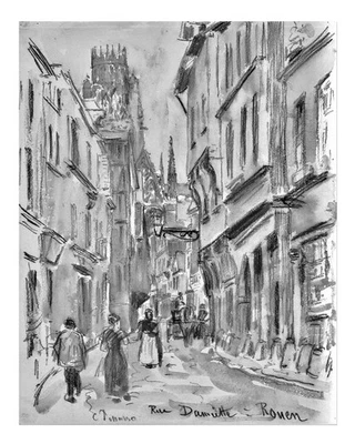 Vintage Urban Scene Wall Art Poster - Charming Street View Home Decor - Image 1 of 4