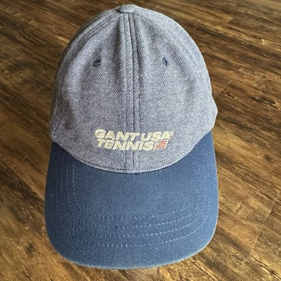 Gorra ajustable vintage años 80 Gant EE. UU. Tenis Mezcla Lana Sombrero Correa Foto 1 de 4