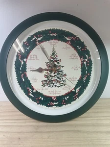 Saville Row Christmas Carol 11" Wall Clock-Plays Christmas Carol Every Hour - Picture 1 of 6