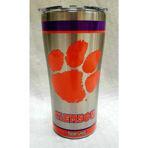 Tervis Tumbler Travel Mug Stainless Steel Cup Lid 20 Oz Clemson Tigers Thermal Cover