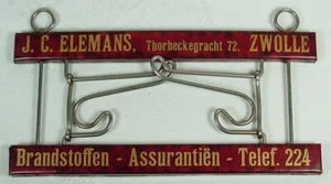 J C ELEMANS ZWOLLE MARCHE ASSICURAZIONI CAPPOTTO PUBBLICITARIO GANCIO GANCIO - Foto 1 di 4