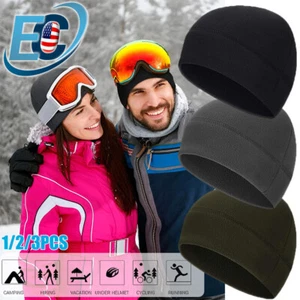 Tactical Skull Cap Thermal Winter Warm Fleece Windproof Helmet Liner Beanie Hats - Picture 1 of 19