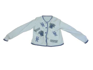 Vintage Castle Sports Kentucky Wildcats UK embroidered cardigan sweater medium - Picture 1 of 4