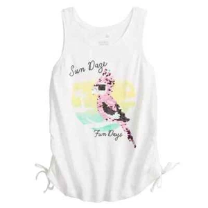 Girls Plus Size SO® Tie Dye Cinched Side Tank Top (14, 18-20) Sun Daze Fun Days - Picture 1 of 1