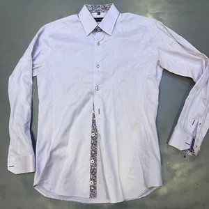 Jared Lang Long Sleeve Dress Shirt Men’s SP Pale Lavender SP Cotton - Picture 1 of 8