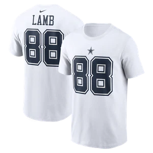 Dallas Cowboys Nike CeeDee Lamb #88 Herren Spieler T-Shirt - Weiß - Bild 1 von 3