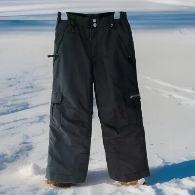 Equipo de esquí juvenil pequeño snowboard esquí snowboard pantalones negros resistentes al agua Foto 1 de 4