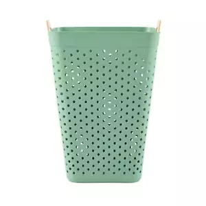 Mainstays Square Flexible Laundry Hamper, Adult, 2-Bushel Capacity, Sage Green - Picture 1 of 4