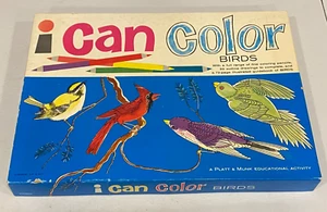 Juego de arte vintage I Can color birds para niños Platt & Munk 1959 - Imagen 1 de 8
