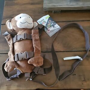 Travel Bug Child Safety Harness NWT Brown Monkey Plush Toddler 2-in-1 Pocket