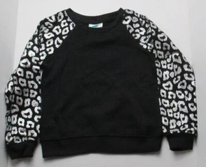 New Girls Size 4 Extremely Me Black Foil Sweatshirt - Picture 1 of 2