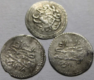 Lot, 3 Genuine Islamic silver para coins/Osman III AH1168/1755AD/Selim/Mahmud I - Picture 1 of 4