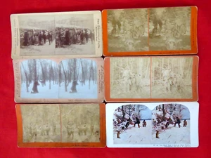 1876,1888 KILBURN STEREOVIEWS ( 6 ) / DEER & RABBIT HUNTING - Picture 1 of 17