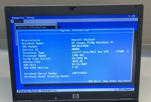 HP Compaq 2510P Laptop 12.1" LCD Screen Assembly With Frame - Picture 1 of 3