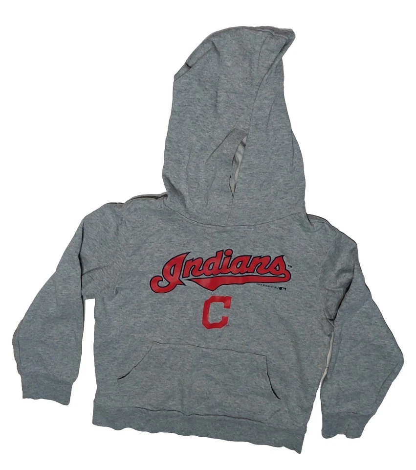 Cleveland Indians Sweatshirt Grey  Size Medium Hoodie Pullover  Team Athletics  - Image 1 of 4