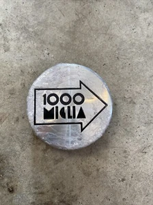 1000 MIGLIA Silver Black Alloy Wheel Plastic Center Cap #4 - Picture 1 of 3