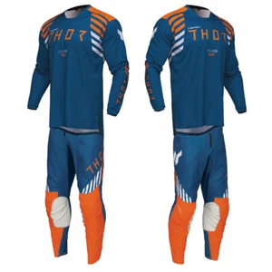 Thor 2025 LAUNCHMODE Zone Motocross Offroad Jersey Pant Combo Blue - Picture 1 of 14