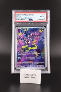 2024 Pokemon TEF EN-TEMPORAL FORCES ILLUSTRATION RARE #177 GASTLY PSA 10 - Bild 1 von 2