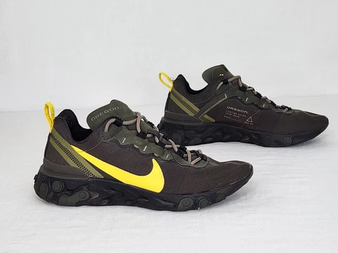 2019 Oregon DUCKS Football TEAM ISSUED Nike ReAct SHOES      MEN'S  9 Cover