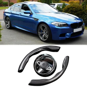 15" Carbon Steering Wheel Cover Anti slip Accessories For F80 F30 F31 F32 F80 - Imagen 1 de 14