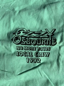 Ozzy Osbourne 1992 Local Crew Vintage T-shirt - Picture 1 of 3