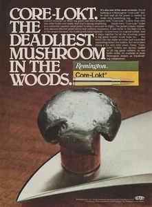 1979 Remington Core-Lokt Ammo -"Deadliest Mushroom In The Woods"- Print Ad Photo - Picture 1 of 1