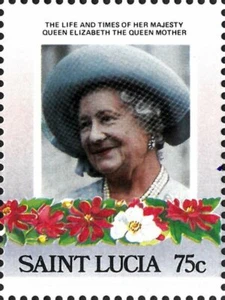SAINT LUCIA - 1985 - Queen Mother, 85th. Birthday - MNH Comm. Stamp - Mi. #786 - Picture 1 of 1