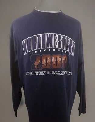 Vintage Jansport Heavy T Shirt Northwestern Big Ten Champions 2000  Mens XL - Image 1 of 4