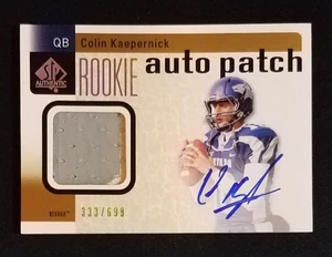 2011 SP Authentic #233 Colin Kaepernick 2 Color Rookie Auto Patch /699 NM-MINT++ - Picture 1 of 2