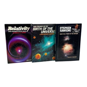 Lot Of 3 Astronomy Hardcover Books - Einstein, Stephen Hawking, Universe Theory - Imagen 1 de 7