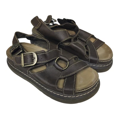 Y2K Faded Glory Mercy Chunky Platform Sandals Womens US 7 Brown Buckle Strap - Image 1 of 4