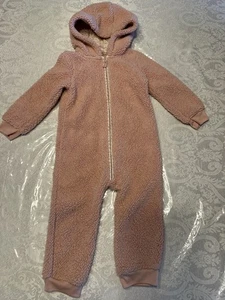 Bebé Niñas 24 meses CARTERS Rosa Polar Mameluco con Capucha Mono Una Pieza Prendas Exteriores - Imagen 1 de 6