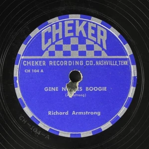 RICHARD ARMSTRONG: gene nobles boogie / gene nobles blues CHEKER Single 78 RPM - Picture 1 of 2