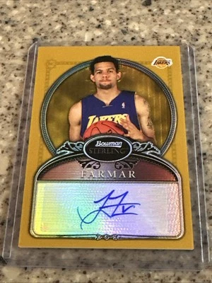 Jordan Farmar 2006-07 Bowman Sterling #84 Gold Refractor 54/349 Auto RC LAKERS - Image 1 of 4