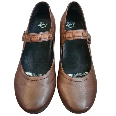 Abeo Candace Women's Mary Jane Pump Brown Leather Slip Resistant Sz 10 - Image 1 of 4