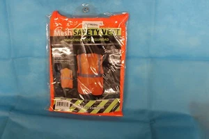 ORANGE High Visibility Reflective ANSI Class 2 Hi Vis Mesh Safety Vest - Picture 1 of 5
