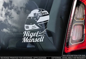 Nigel Mansell - F1 Car Window Sticker - Helmet Formula 1 Ferrari Decal Sign -V01 - Picture 1 of 1