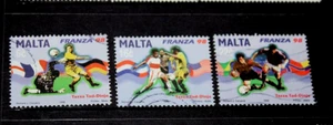 MALTA 1998 WORLD CUP FOOTBALL ISSUES IN SET OF 3 FINE USED - Picture 1 of 1
