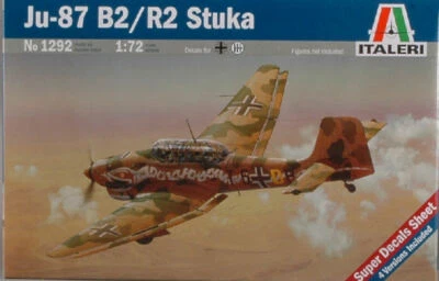 Junkers Ju-87 B2/R2 Stuka Aircraft Plastic Kit 1:72 Model ITALERI - Immagine 1 di 4