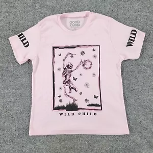 Camisa Good Karma Niña Grande Rosa Salvaje Niño Gráfico Camiseta Manga Corta Top Juvenil - Imagen 1 de 14