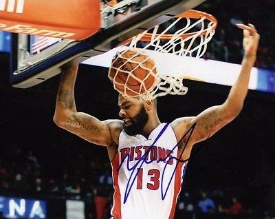 Foto firmada por Marcus Morris Detroit Pistons Suns Rockets 8x10 certificado de autenticidad LOM (PH3601) Foto 1 de 2
