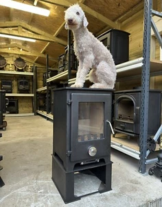 🔥 RESTORED “FORGEMASTER BILLY” 5KW Multi fuel stove WITH LOG STORE STAND 🔥 - Picture 1 of 11