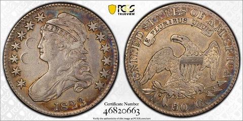 1823 Capped Bust Half Dollar 50C PCGS Genuine OVERTON 112 Cover