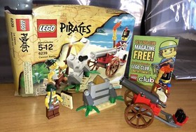 Lego Pirates II 6239 Cannon Battle Complete Pirates 2 Box Minifig Cannon