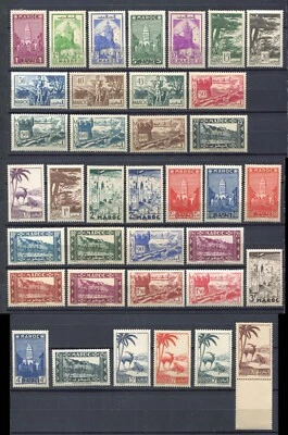 French Morocco 1939-40 • Sс# 149-75 Iv# 163-199 • 37 val. • cs MNH OG VF SU-9259 - Image 1 of 4