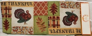 Langer Gobelin Tischläufer, 13"x72", HERBST, THANKSGIVING, TÜRKEI, SEI DANKBAR, HC - Bild 1 von 10