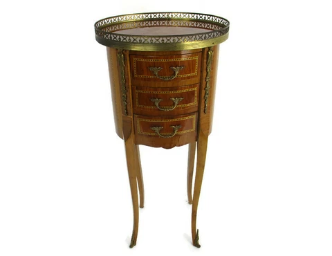 Gorgeous Marquetry Inlay Chest of Drawers Dresser Cabinet Wood Italian Farmhouse Cover