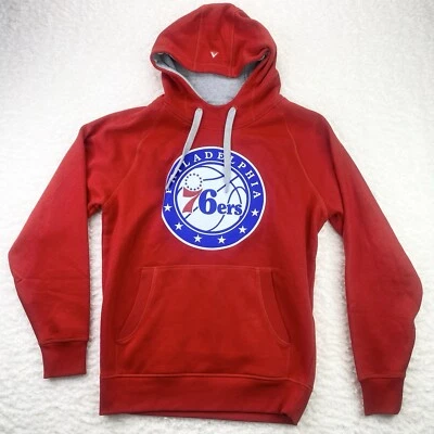 Sudadera con Capucha Antigua Philadelphia 76ers Para Hombres Mediana Roja Logotipo del Equipo Suéter Victoria Foto 1 de 4